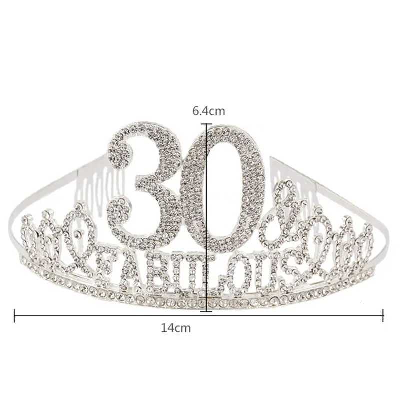 30th 40th 50th 80th Fabulous Birthday Sash and Tiara for Women Girls Hair Accessories Birthday Queen Party Supplies Decoration X250813