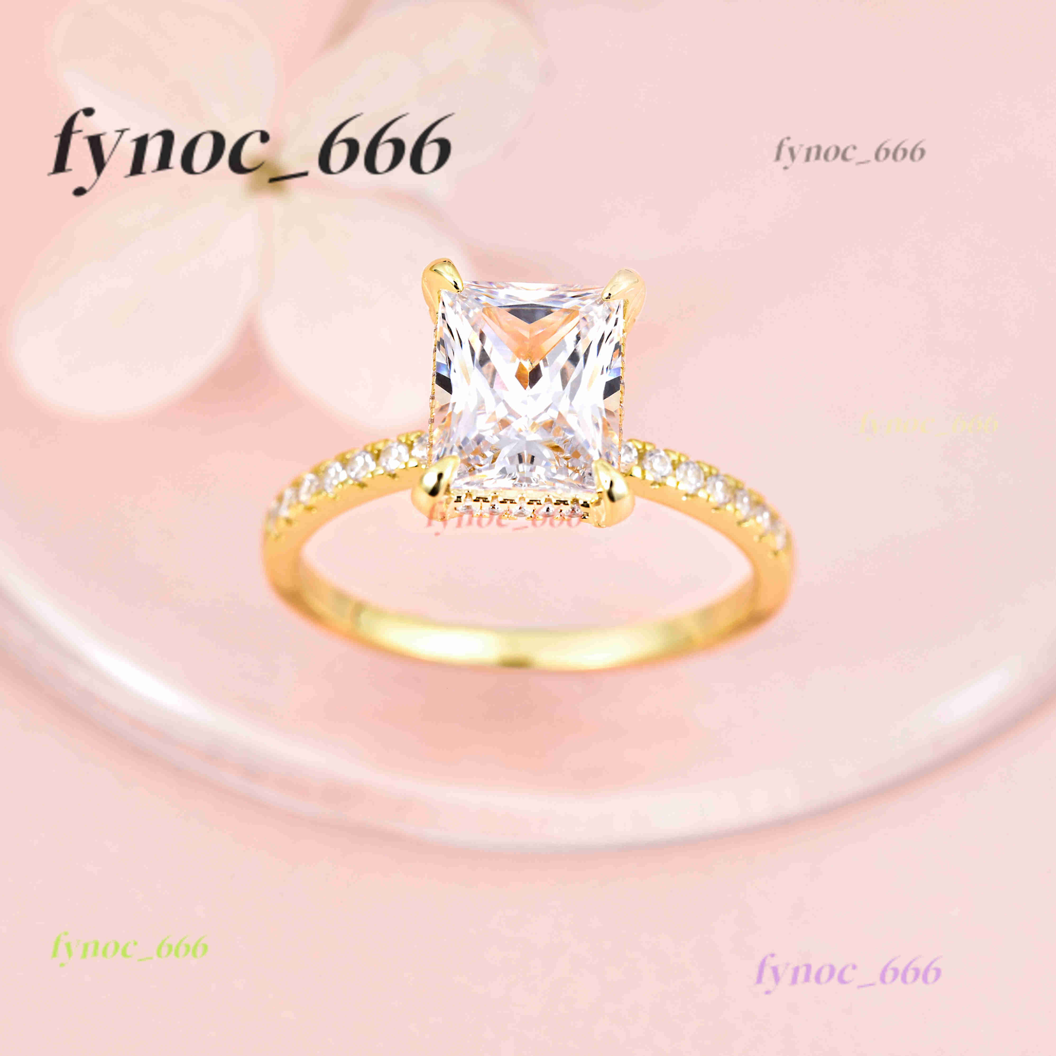 4CT Copper Ring Women Radiant Cut Cubic Moissanite Engagement Wedding Band Moissanite Promise Anniversary Ring