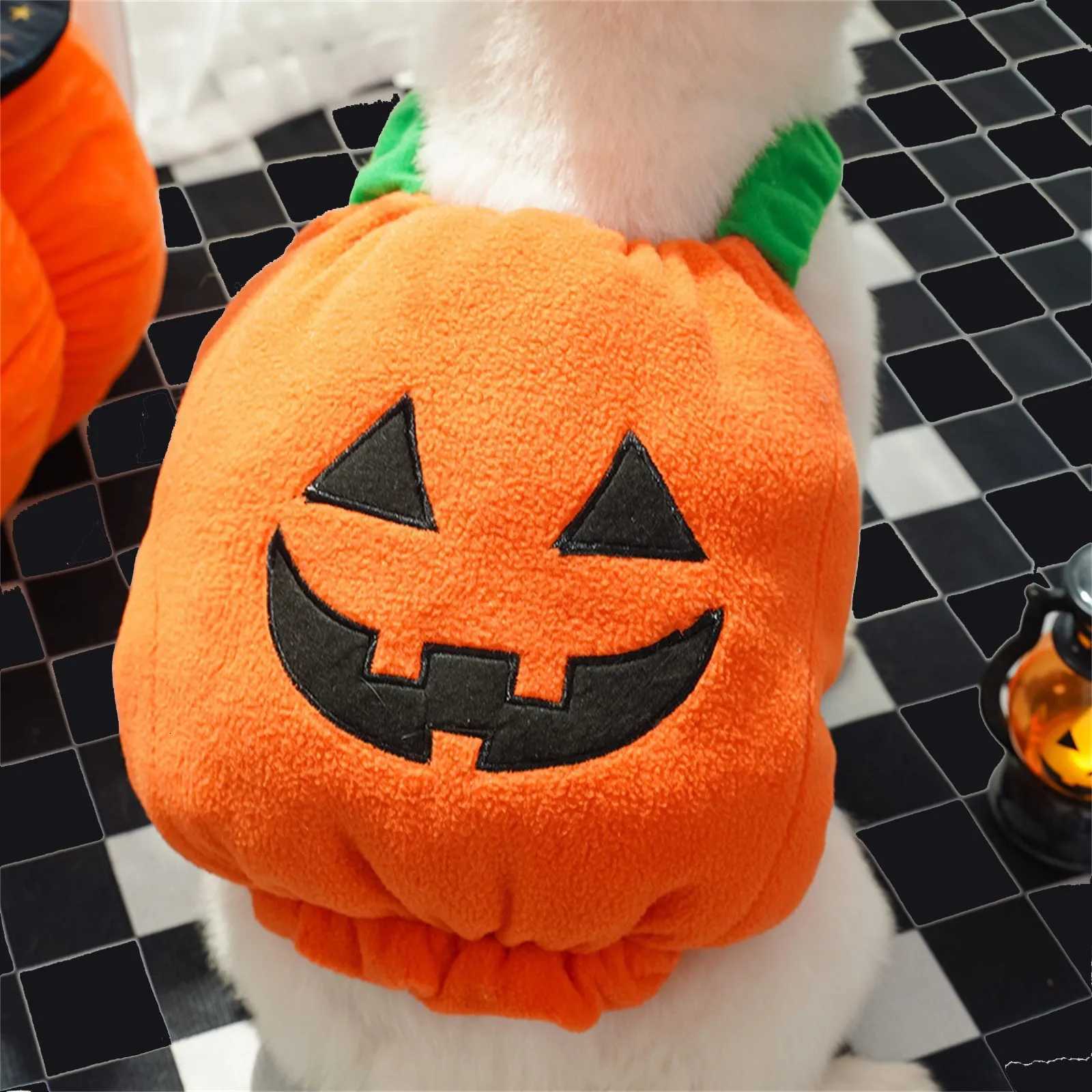 Halloween Pet Costume Creative Cute Pumpkin Costume Cat Dog Outfit Halloween Pet Cosplay Dress Up Pumpkin Shape Costume XJ250813