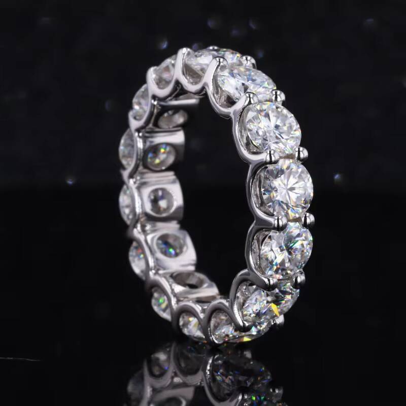 Starsgem Gold Jewelry 18K 14K Gold Ring 0.5ct Round Moissanite Diamond Engagement Ring