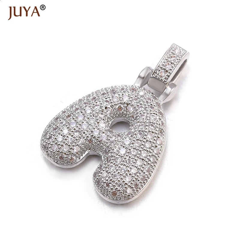 Juya 12 Letters Charms Jewelry Accessories Zirconia Pendants Necklace Bracelet Making Supplies Jewelry for Women Men Materials 250807