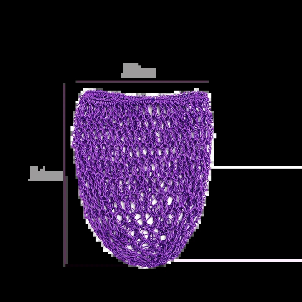 Ladies Soft Rayon Crochet Hairnet Wide Band Mesh Snood Hair Net Knit Hat Cap Lady Turban Hair Accessories 250812