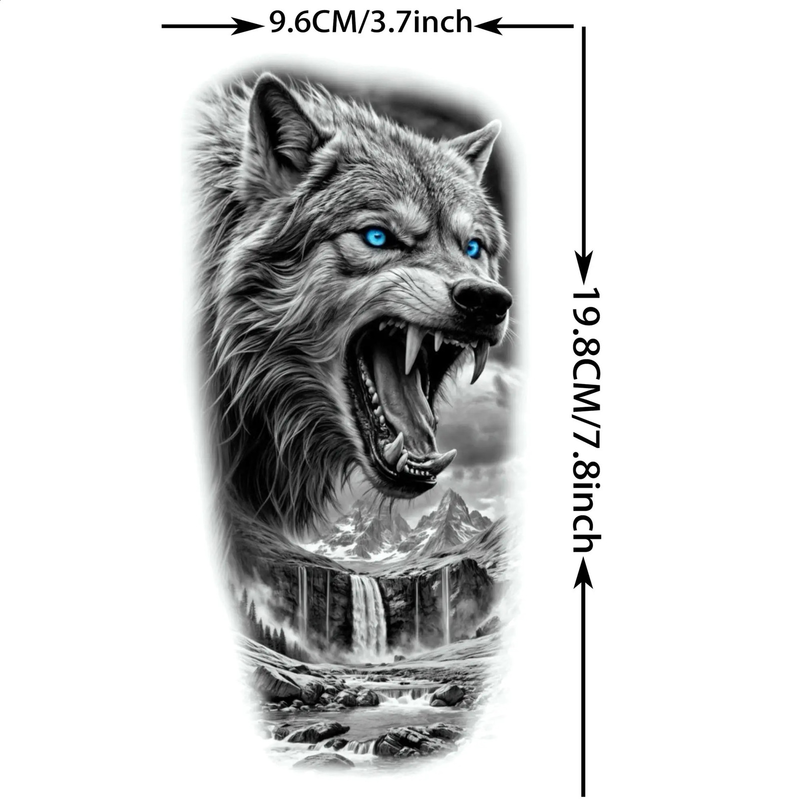 1 Sheet Fierce Tiger Lion Dragon Temporary Tattoos For Men Women Waterproof Wolf Skull Tatoos Long Lasting Tattoo Stickers 250809