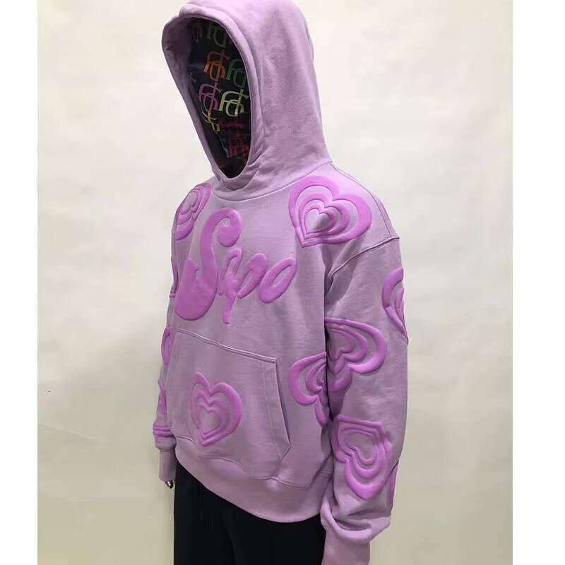Women's Puff Printing Hoodie Oversized Pullover 2025 American European Trendy Sweatshirt for Women