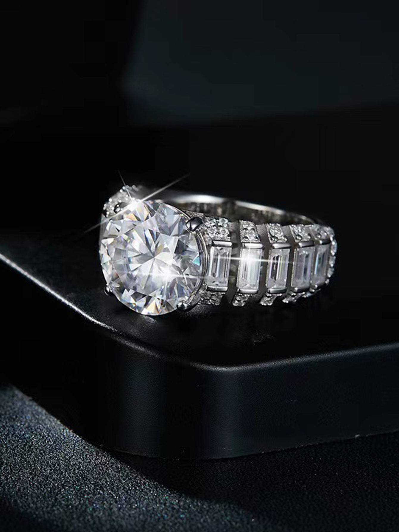 MT Women's Premium Jewelry Fashionable 925 Silver Ring Luxury Wedding Engagement 5 ct Moissanite Ring Fashionable Ruby Premium Wedding Ring