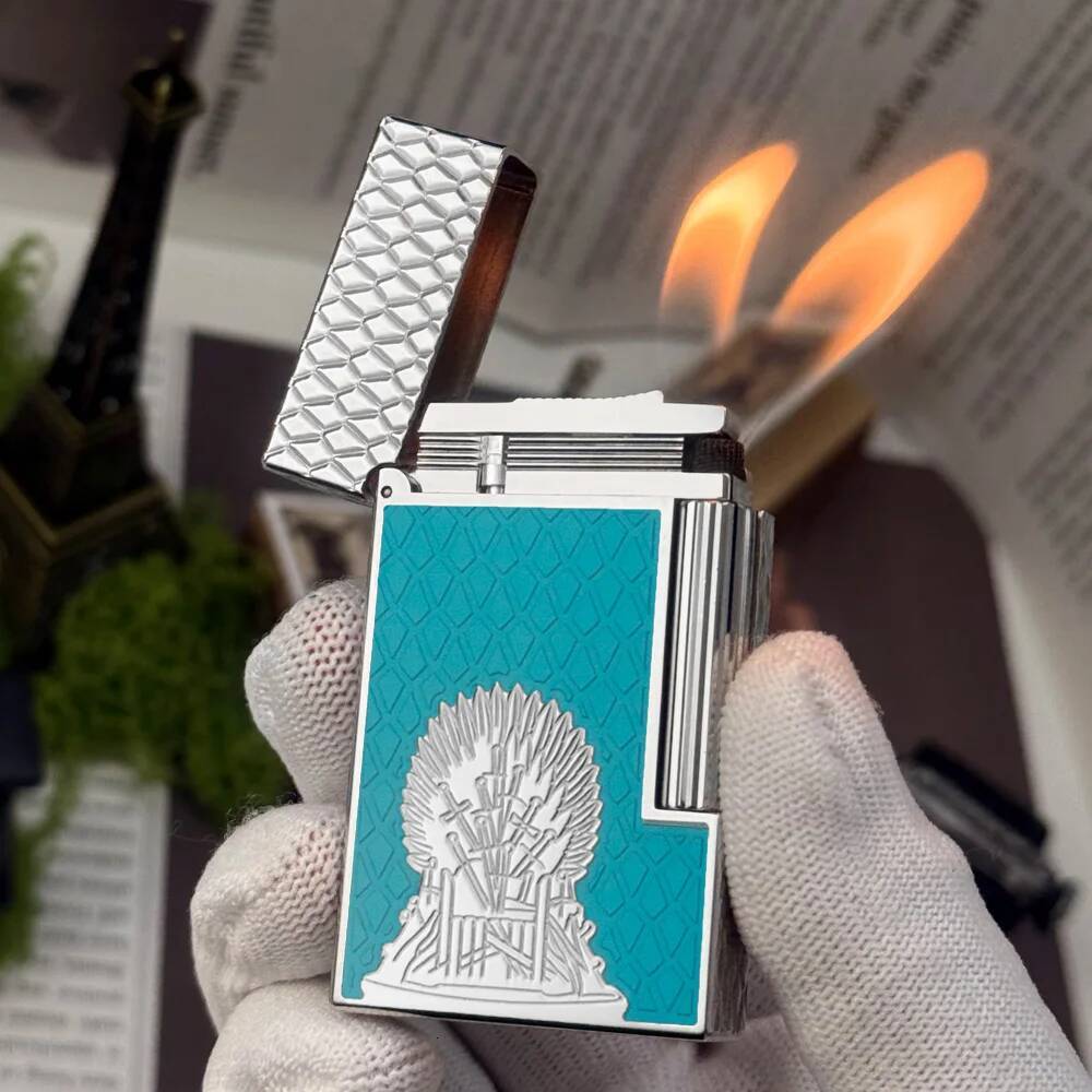Classic Paris Dual Flame Cigarette Lighter Cling Sound Cigar Smoking Tool For Father's Gift Collection D Durable