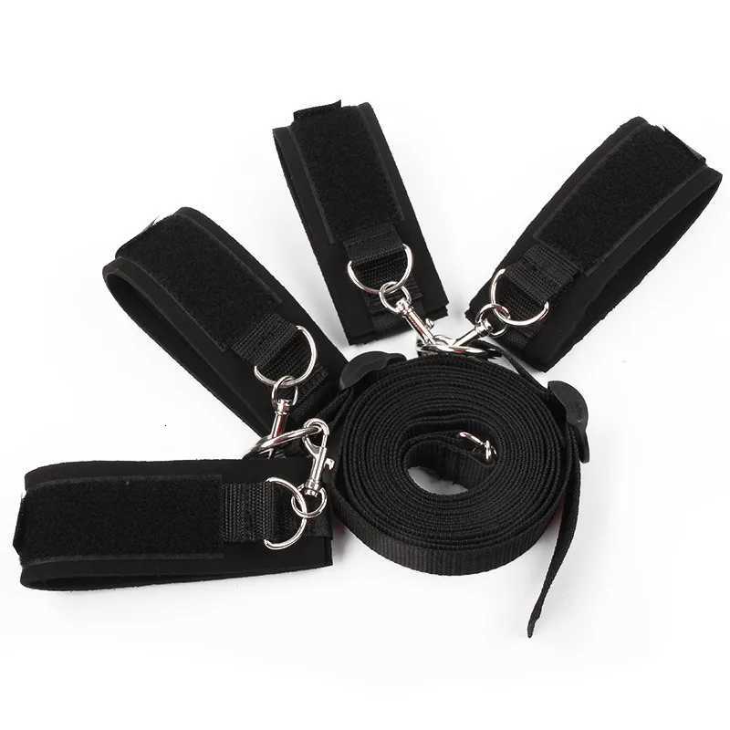 Sex Bondage Set With Collar Handcuffs Ankle Restraints Adjustable Thigh BDSM Sex Toy Restraints SM Bondage Sex Toy For CouplesXJ250813