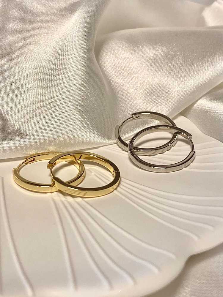 S925 Sterling Silver Circle Hoop Earrings for Women Girl New Geometric Crystal Round Cute Earring Party Jewelry Y250812