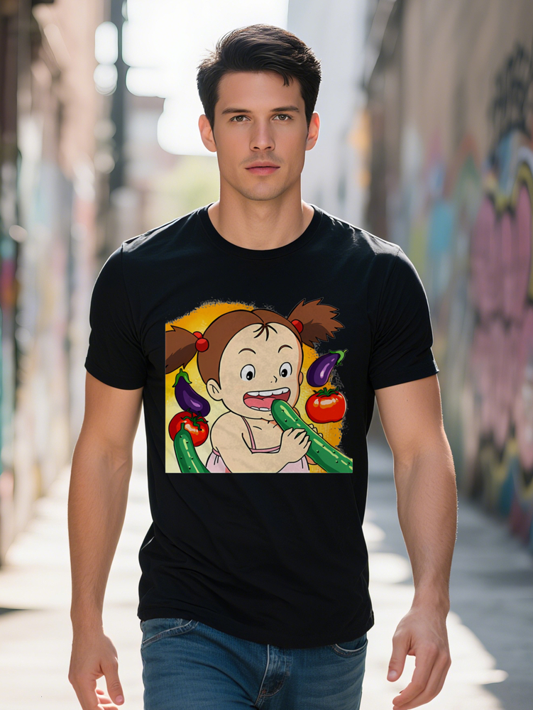 Men s Casual Graphic T Shirt with Playful Cartoon Print Soft Breathable Round Neck Summer Tee Regular Fit Fun Gift