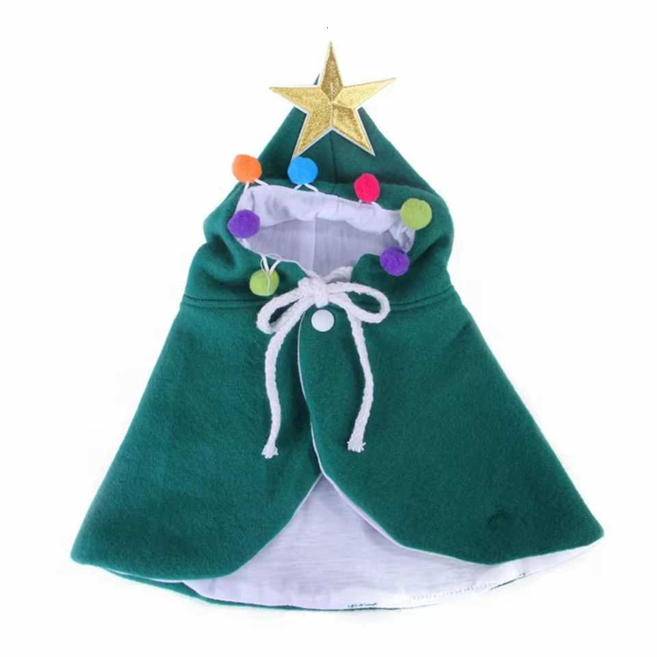 Pet Santa Dog Christmas Outfit Elf Costume Puppy Clothes Cape Xmas Tree Costumes XJ250813