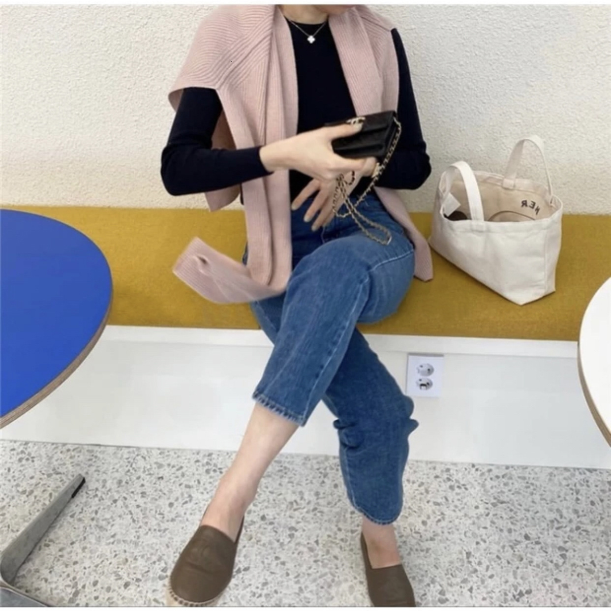 Korean Dongdaemun Style Women's by Ins Blogger, Versatile Simple Letter Handbag Canvas Bag ddmymarket