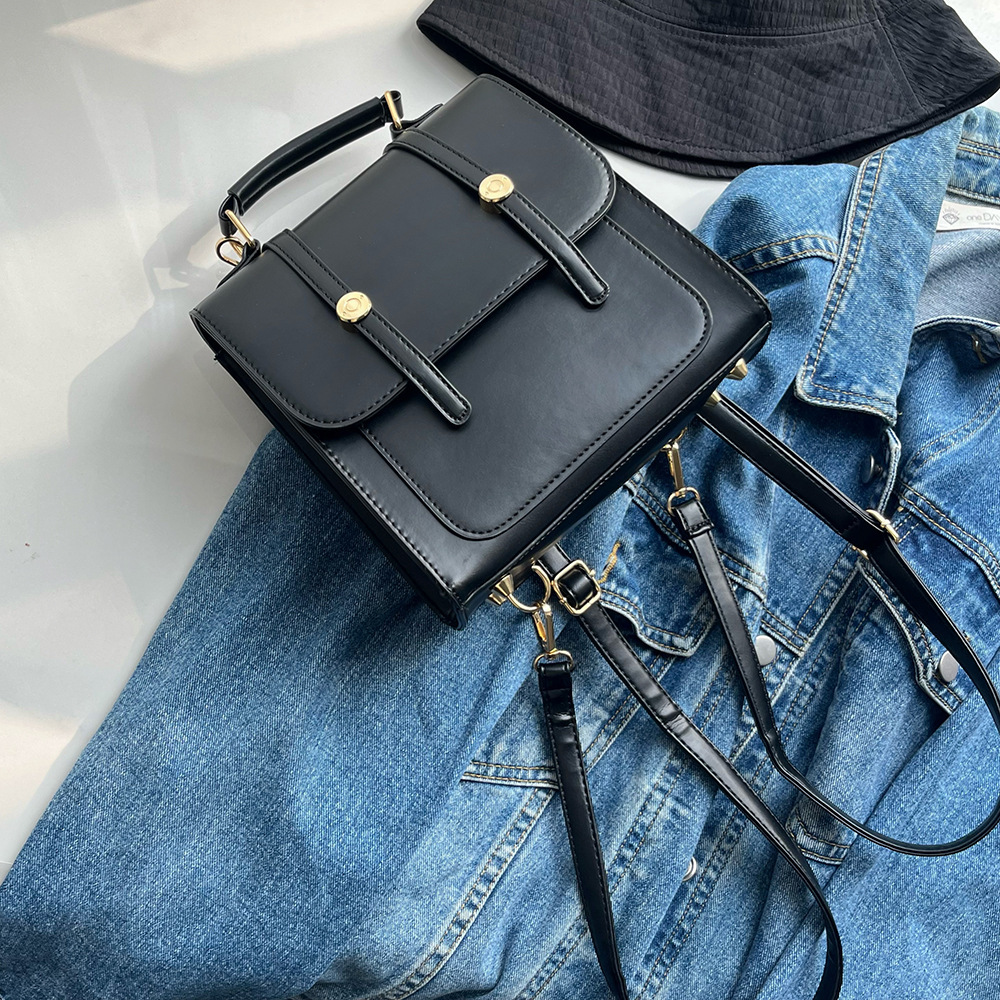 Guangzhou British Style Backpack Melad Brown Korean Version Rivet Multi-Way Versatile School Bag ddmymarket