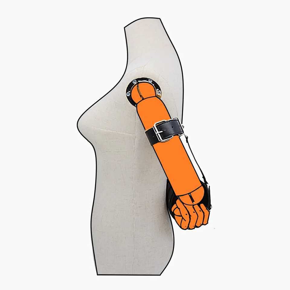 SM PU Leather Behind Back Hand Cuff Collar BDSM Bondage Restraints Slave Training Hand Binding SM Toys For Couples Games XJ250813