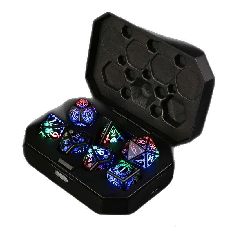 New Dungeons and Dragons Luminous LED Touch Charging DND Pattern Dice Set