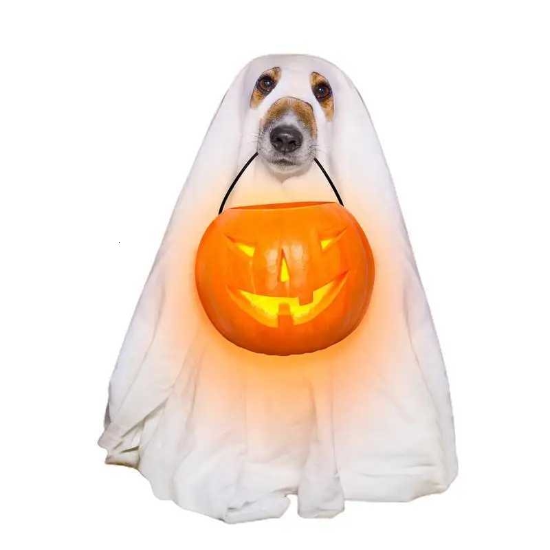 Halloween Ghost Pet Cloak Dog Cosplay Costume Spooky Soft Pet Clothing Breathable Dog Cosplay Costume For Pranks Halloween PropsXJ250813