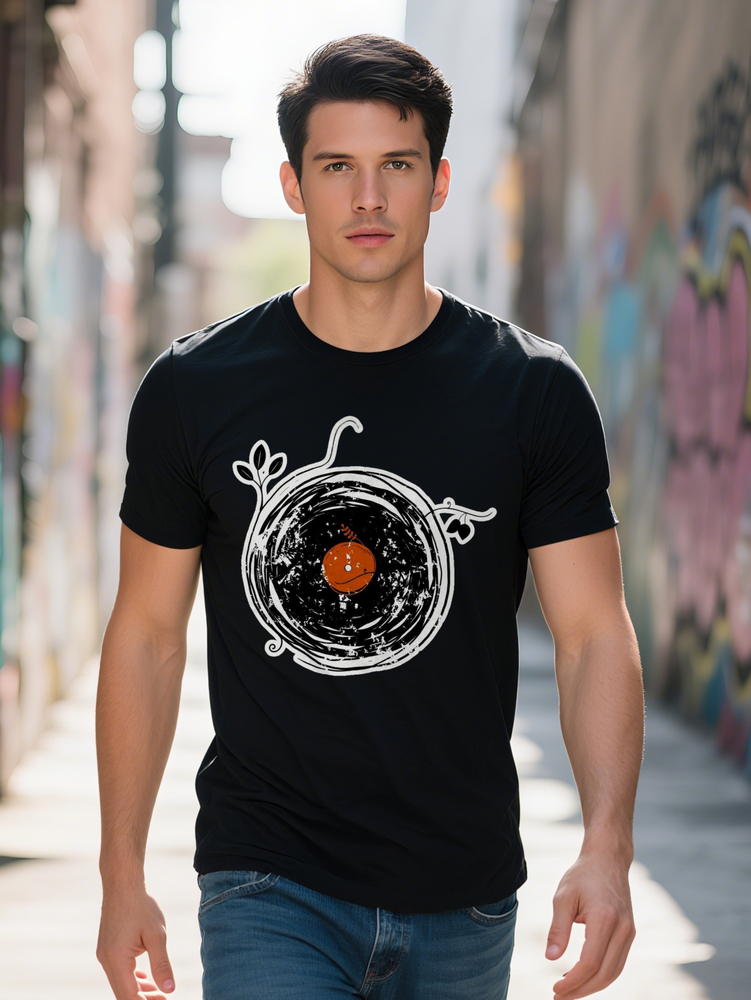 Funny Men s Graphic Tee Vintage Black Casual Summer Short Sleeve Shirt with Unique Print Design Gift