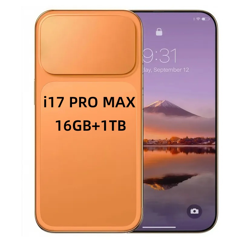 Cellphone i17 Pro Max 16+1TB wireless charging 5G Android High Quality smartphone network unlock 7.3 Full HD 72+108MP dual Standby Android System GPS