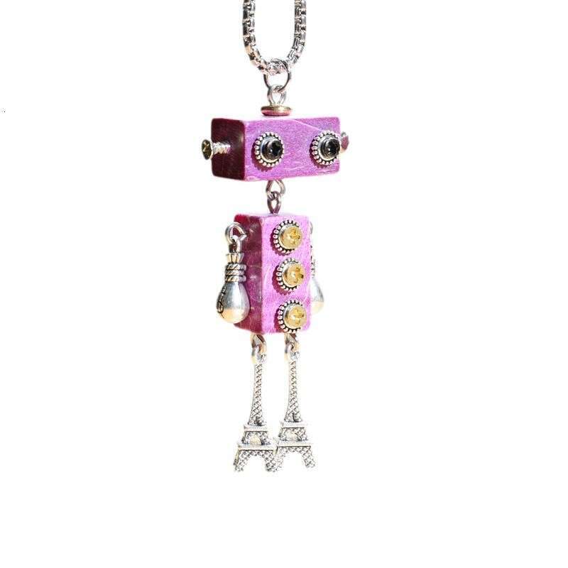 Cartoon Robot Fashion Personality Necklace Cute Niche Versatile Pendant 10142-10151