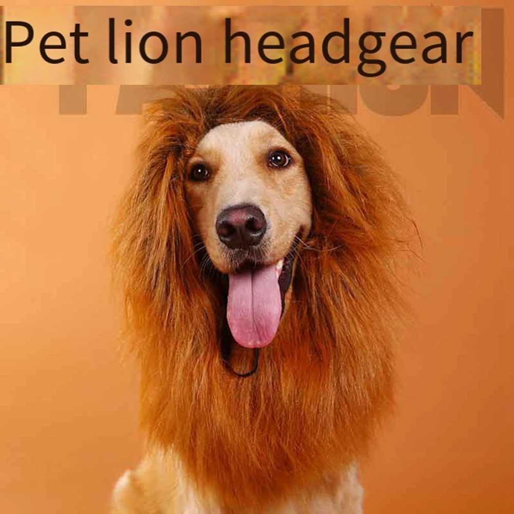 62B-For Dog Costumes Realistic Lion Wig For Medium To Large Dog+Ear Pet Supplies Cute 1 PCS A XJ250813