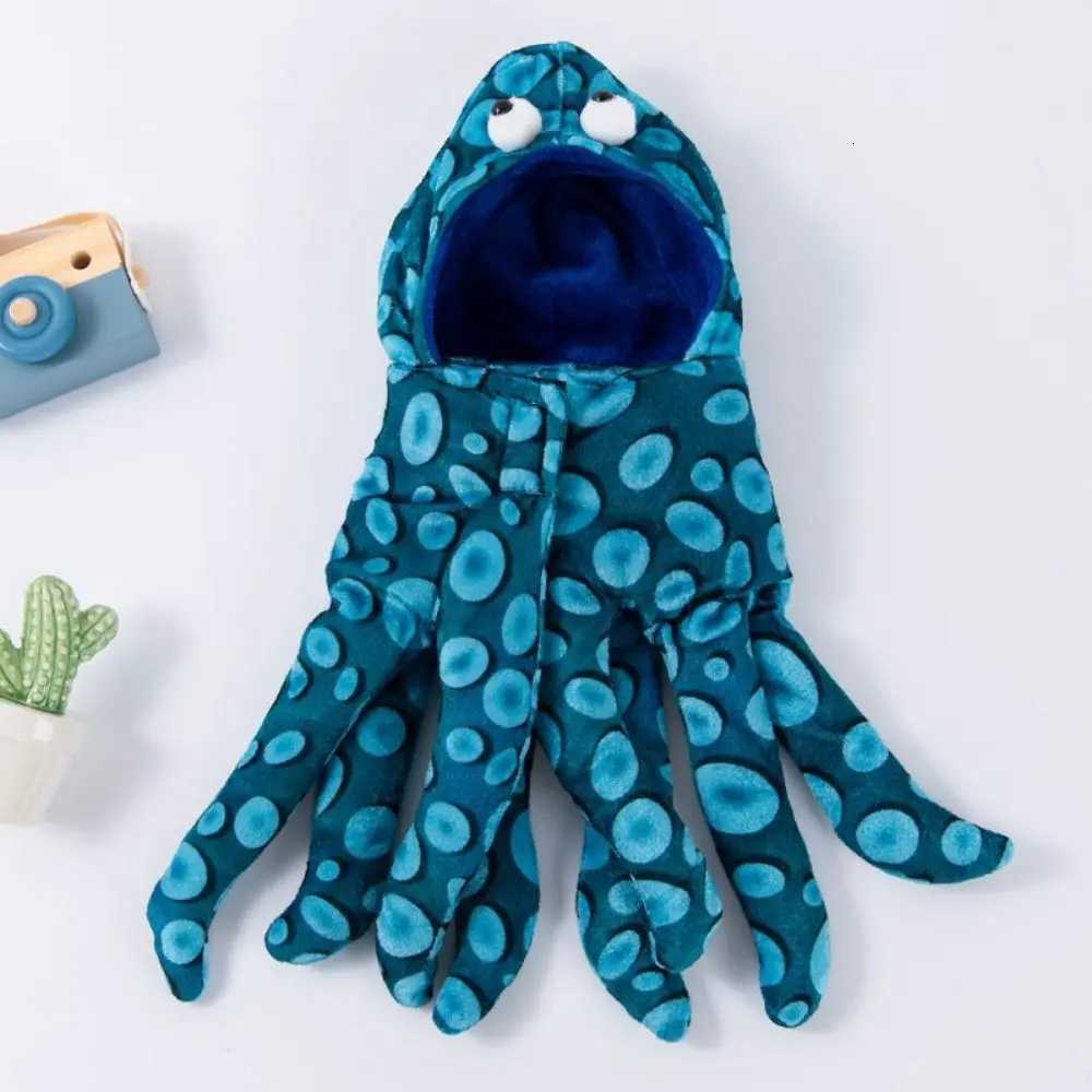 Creative Pet Transformation Outfit Blue Polyester Halloween Pet Clothes Funny Octopus Shape Dog Cosplay Costume XJ250813