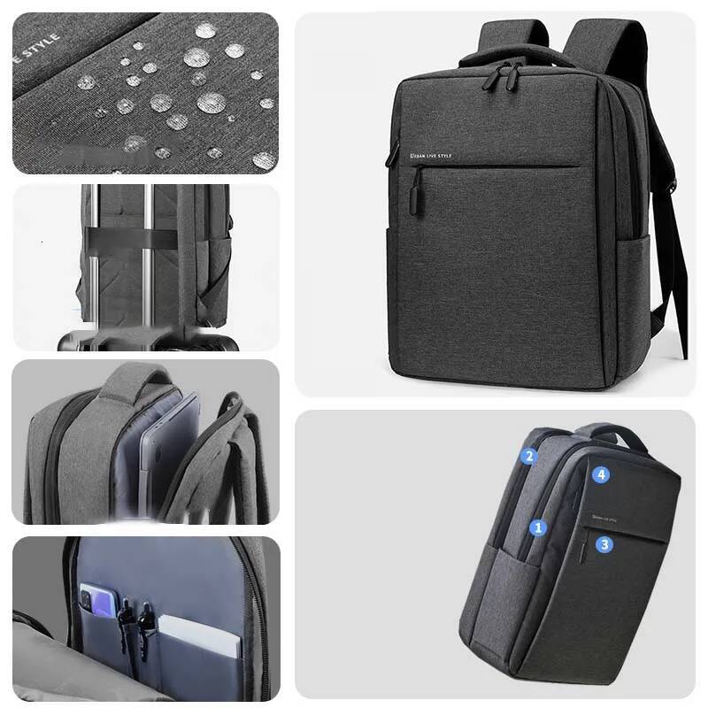 inch Large Capacity Travelling Backpacks Waterproof Laptop Bag 15.6 17.3 Multi-pockets Men's Backpack high-quality