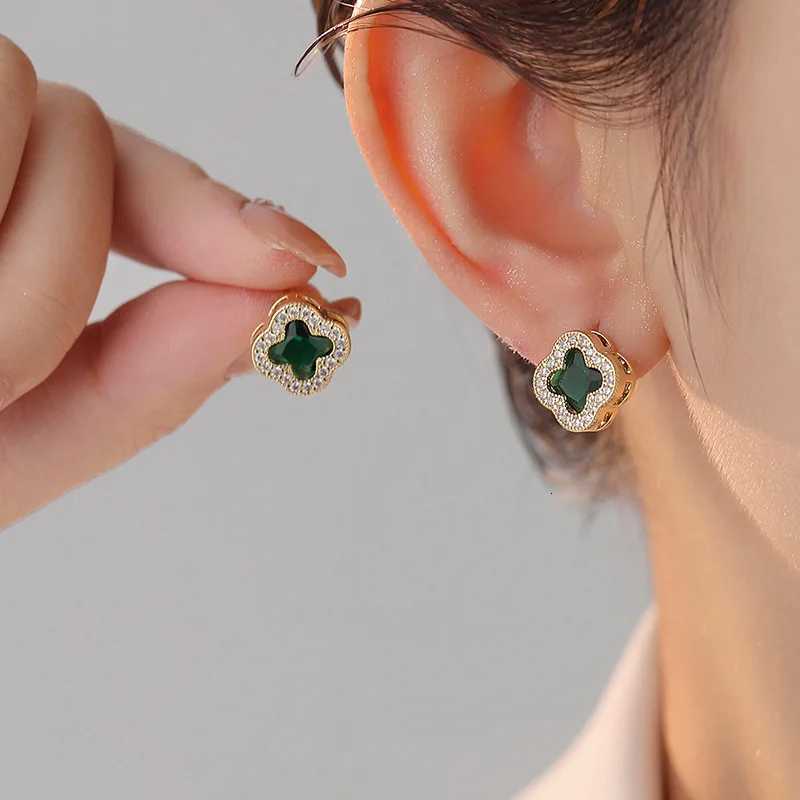 Flower Stud Earrings Elegant Earrings for Women 14k Gold Plated Womens StainlESS Steel Trend 2025 Luxury Fashion Jewelry Y250812