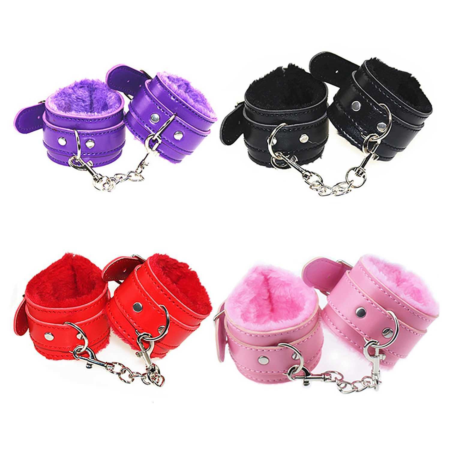 Sex Game Handcuffs Leather Restraints Shacles SM Bondage Cuffs BDSM Fetish Slaves Training Tool Sex Toys For Couples Flirting W250813