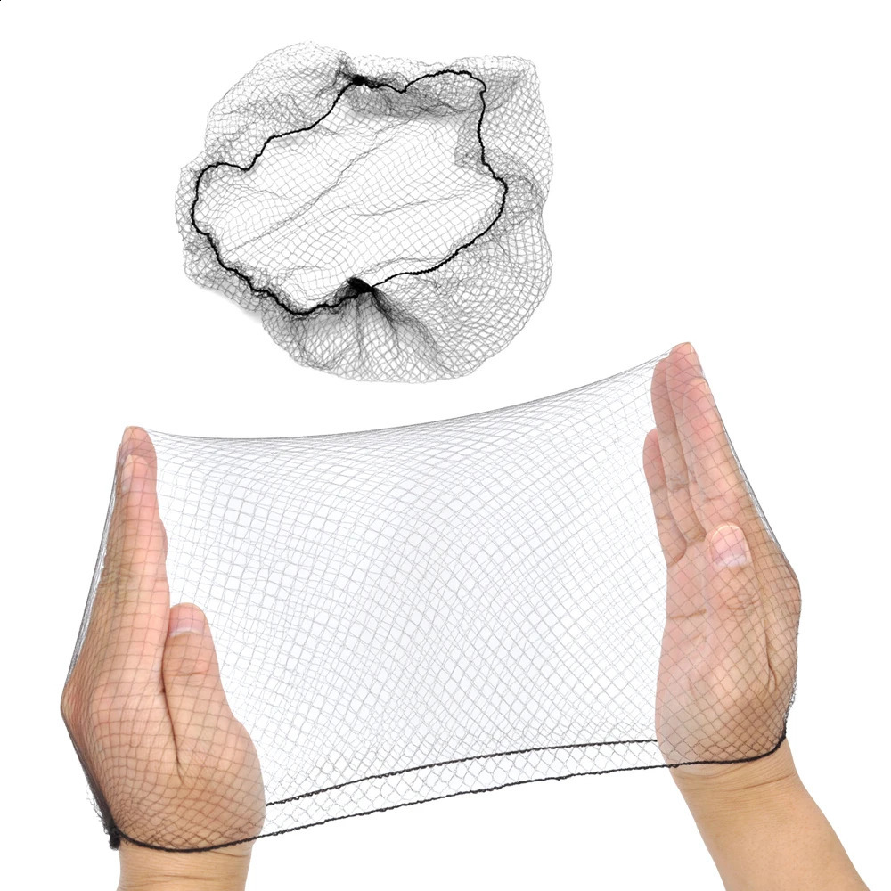 Hair Nets 144 Pcs 20 Inch Invisible Elastic Edge Mesh Hair Net for Food Service Sleeping Ballet Bun Hair Net 250812
