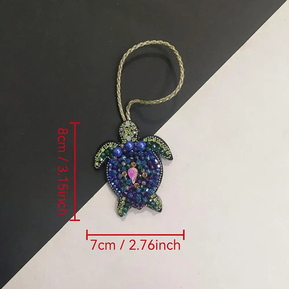Handmade Rhinestone Lobster Beaded Pendant Pretty Hand Sewn Bag Charms Octopus Turtle Hanging Rope Patches Applique Bag Lanyard 250811