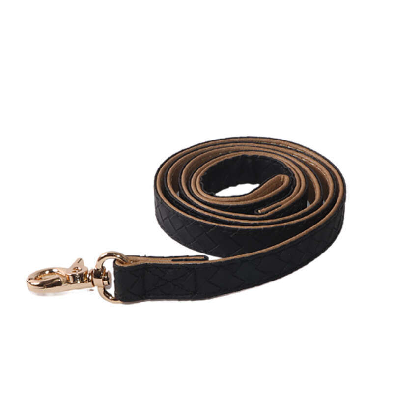 Jinjite New Pet PU Macaron Woven Pattern Fashionable Exquisite Leather Dog Collar