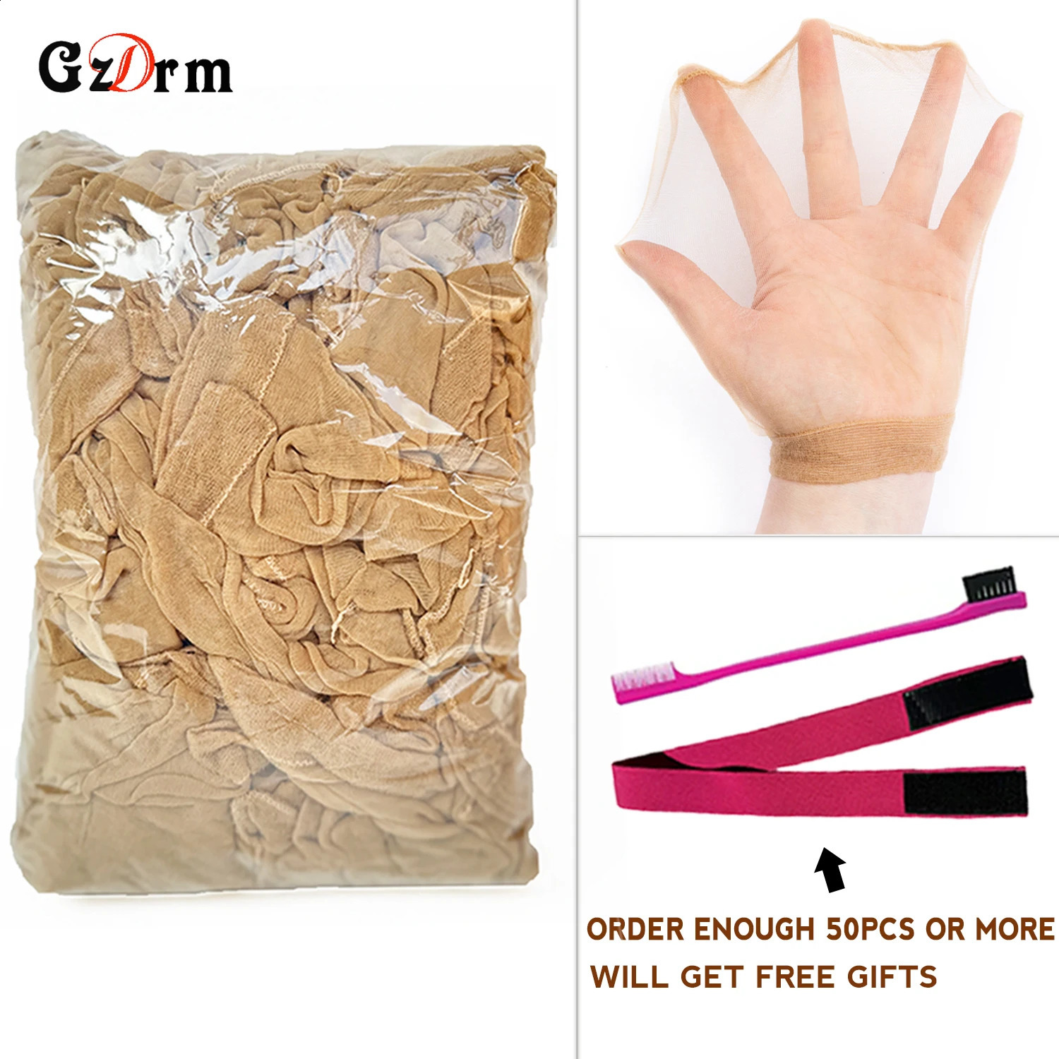 Wholesale HD Wig Caps High Quality Transparent HD Hair Nets Weave Nylon Stretchy Lace Front Wig Cap for Women Men Light Brown 250812