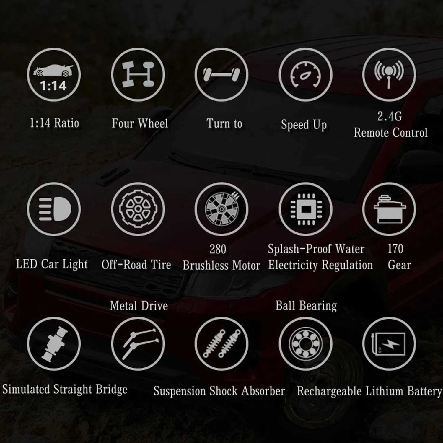 Gifts LDRC 4x4 1/14 RC Crawler Car 4WD Radio Control Off-road Vehicles Model LD1299 Car Model with Light System Toy for Boys Z250813