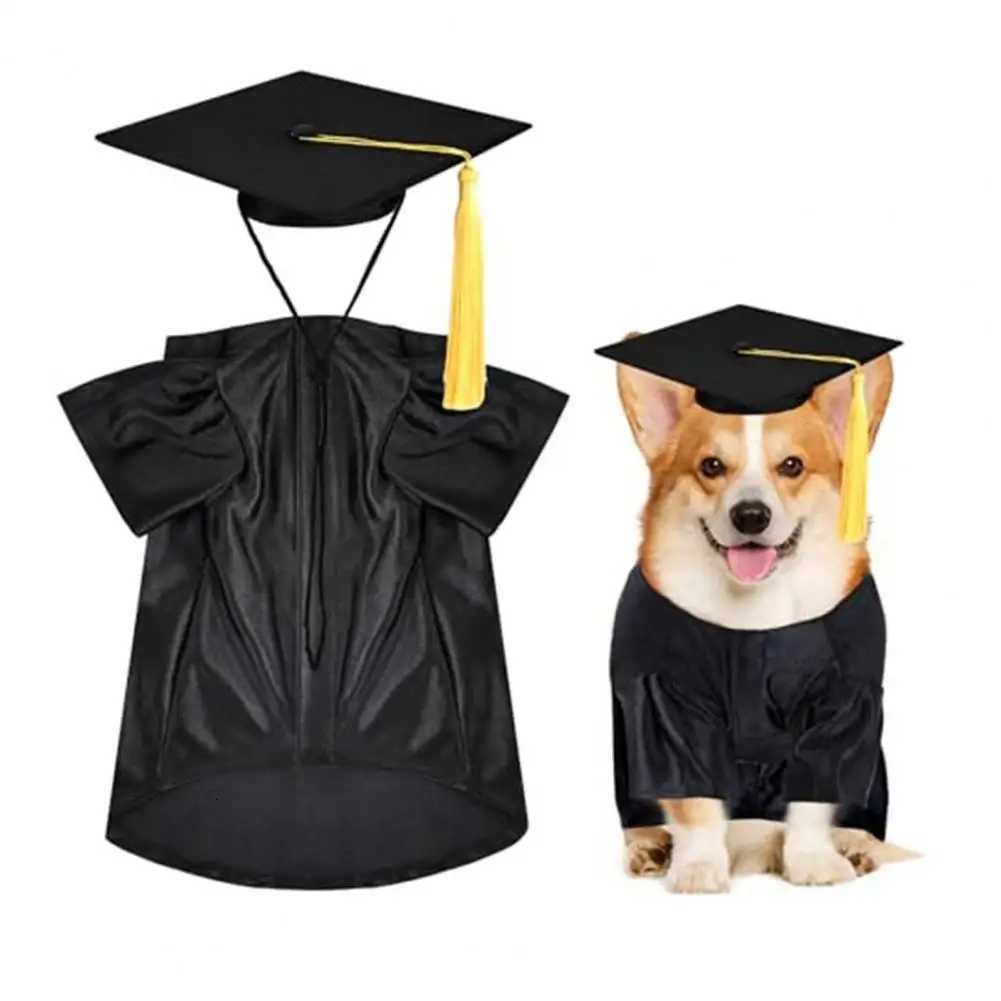 Dog Graduation Gown Pet Graduation Cap Pet Graduation Costume Set for Dogs Cats 2025 Cap Gown with Tassel Washable for Ceremony XJ250813