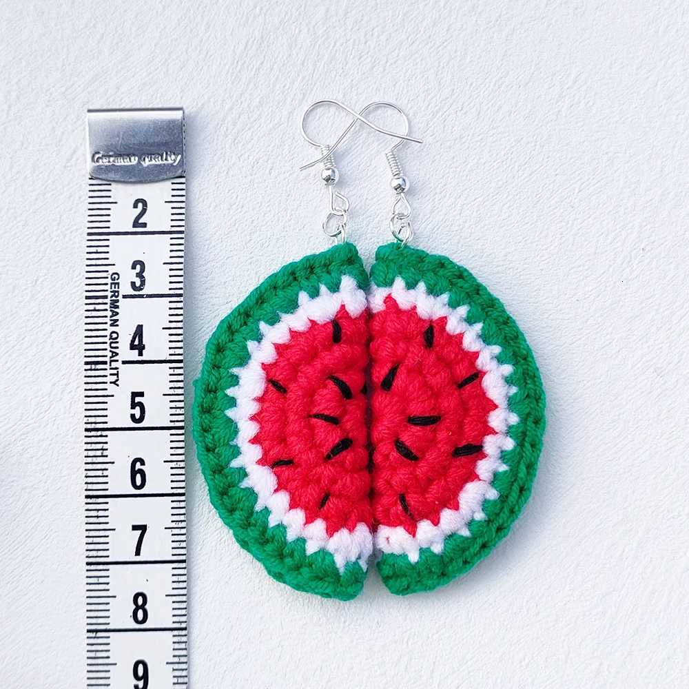 Crochet Cute Fashion Watermelon Earrings For Women Casual Wear For Beach Vacations Girl Jewelry Handmade Y250812