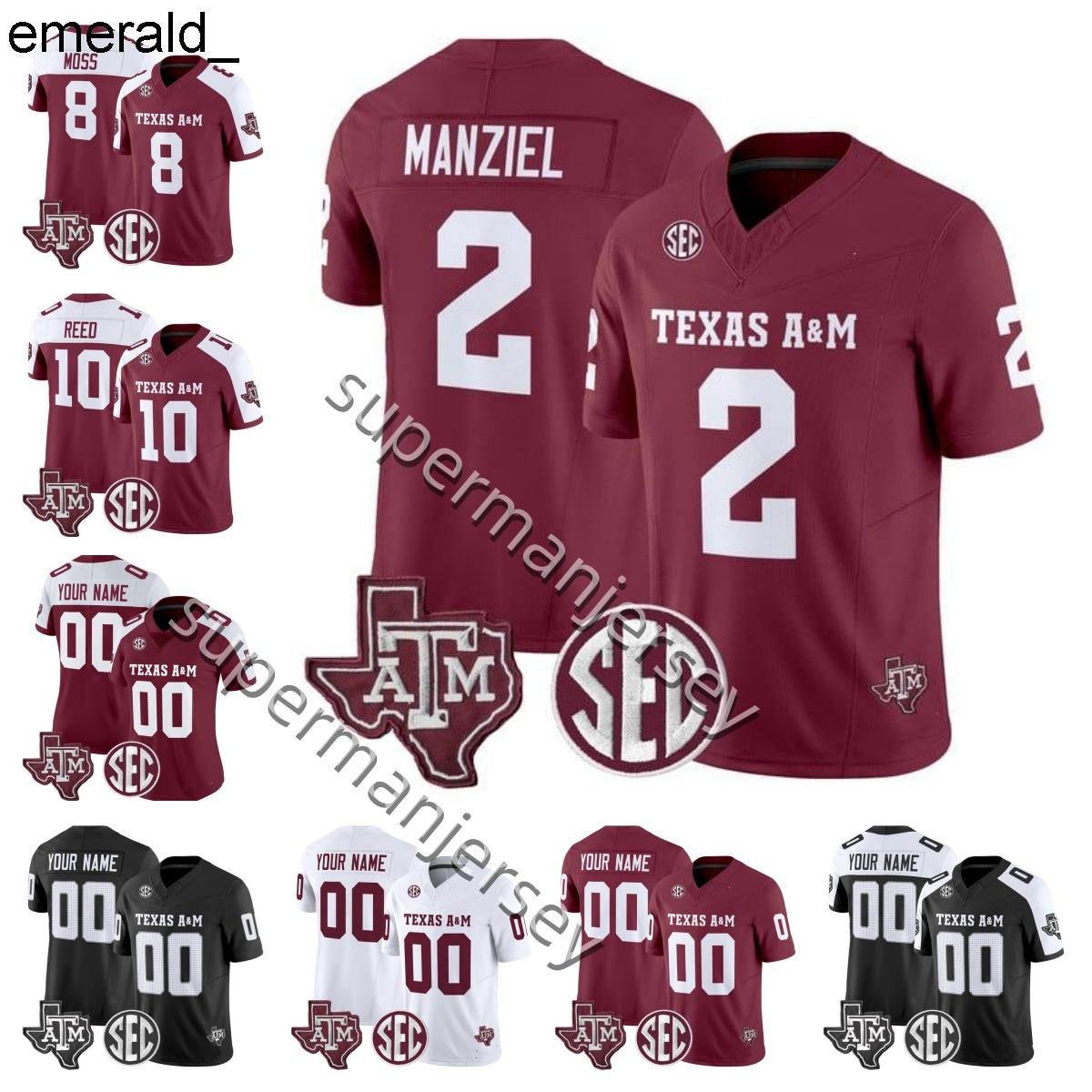 Custom Texas A M Aggies Football Jerseys Men Women Youth Size S-3XL Marcel Reed Moss Cyrus Allen Conner Weigman Johnny Manziel Von Miller