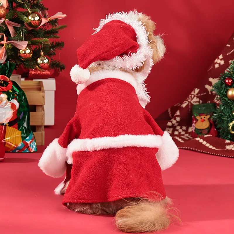New Christmas Warm Plush Dog Jumpsuit Clothes for Small Medium Dogs Cats Overalls Puppy York Chihuahua Pet Supplies XJ250813