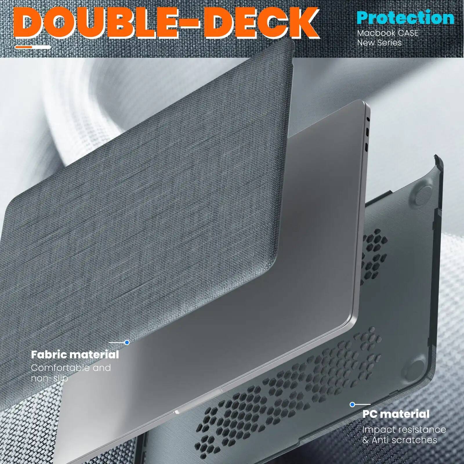 Laptop Case for Book 16 A2485 A2780 A3403 Pro 14/13 Business Fabric Cover with Stand | Protective PC Hard Shell high-quality