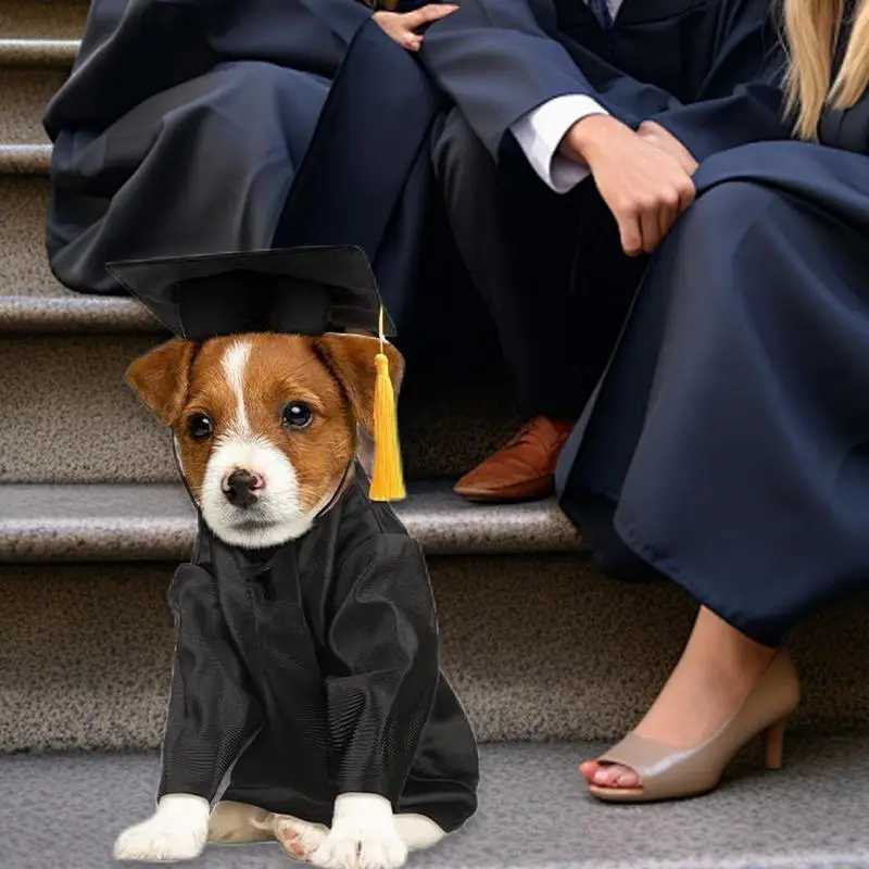 Dog Graduation Hat Dog Graduation Costume Set With Tassel Shirt Costume Set With Tassel Outfits Pet Clothes For Small Breeds XJ250813
