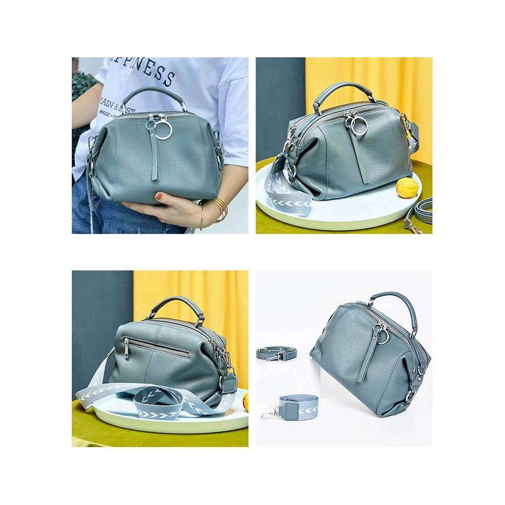 Designer Bags Zency Elegant Genuine Leather Handbag Women Shoulder Large Capacity Simple Medium Tote Crossbody Bag With Two Straps Luxury Bag