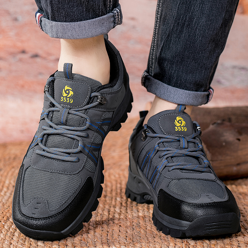 Versatile Lightweight Trail Running Gear: Breathable Rubber Sole Climbing Sneakers w/ Easy-on/off Lacing Mechanism