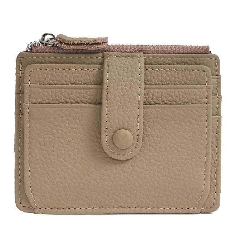 New Women Ultra-Thin Multi-Card Slots Small Wallet Cowhide Large Capacity Card Holder Zipper Coin Purse designer wallet B5 B5