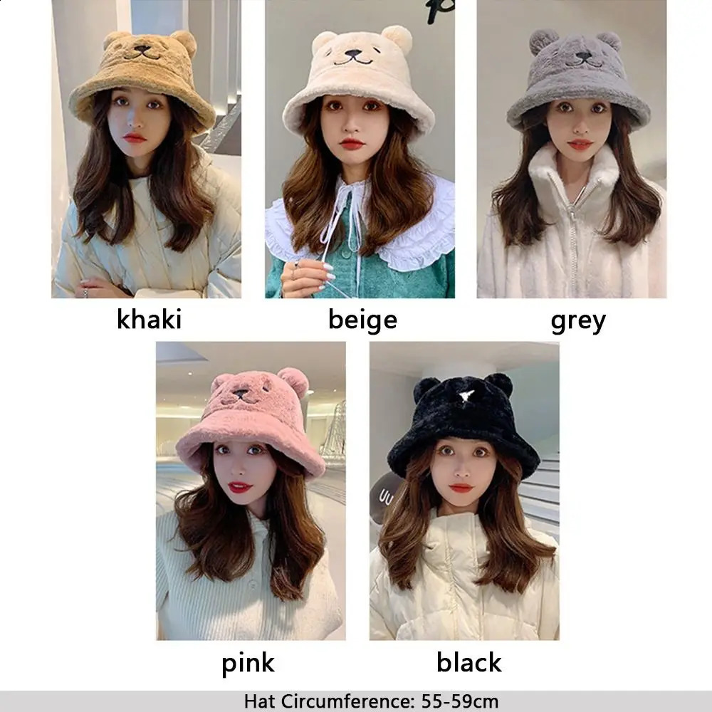 Fashion Warm Thick Basin Hat Soft Plush Fisherman Hat Fur Bucket Hat 250808
