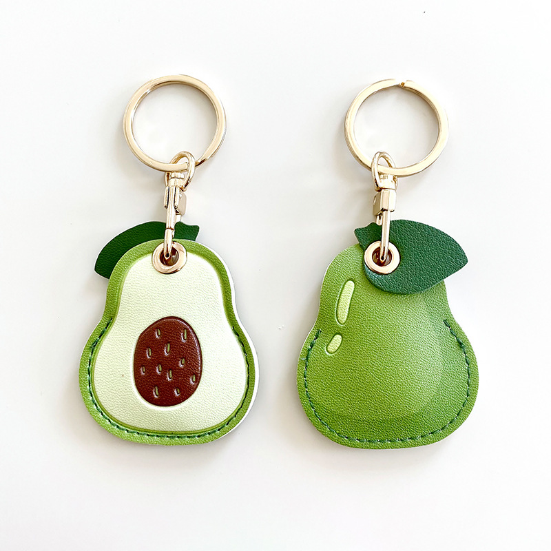 Creative Fruit-Inspired Pu Leather Key Ring Holder - Stylish & Functional