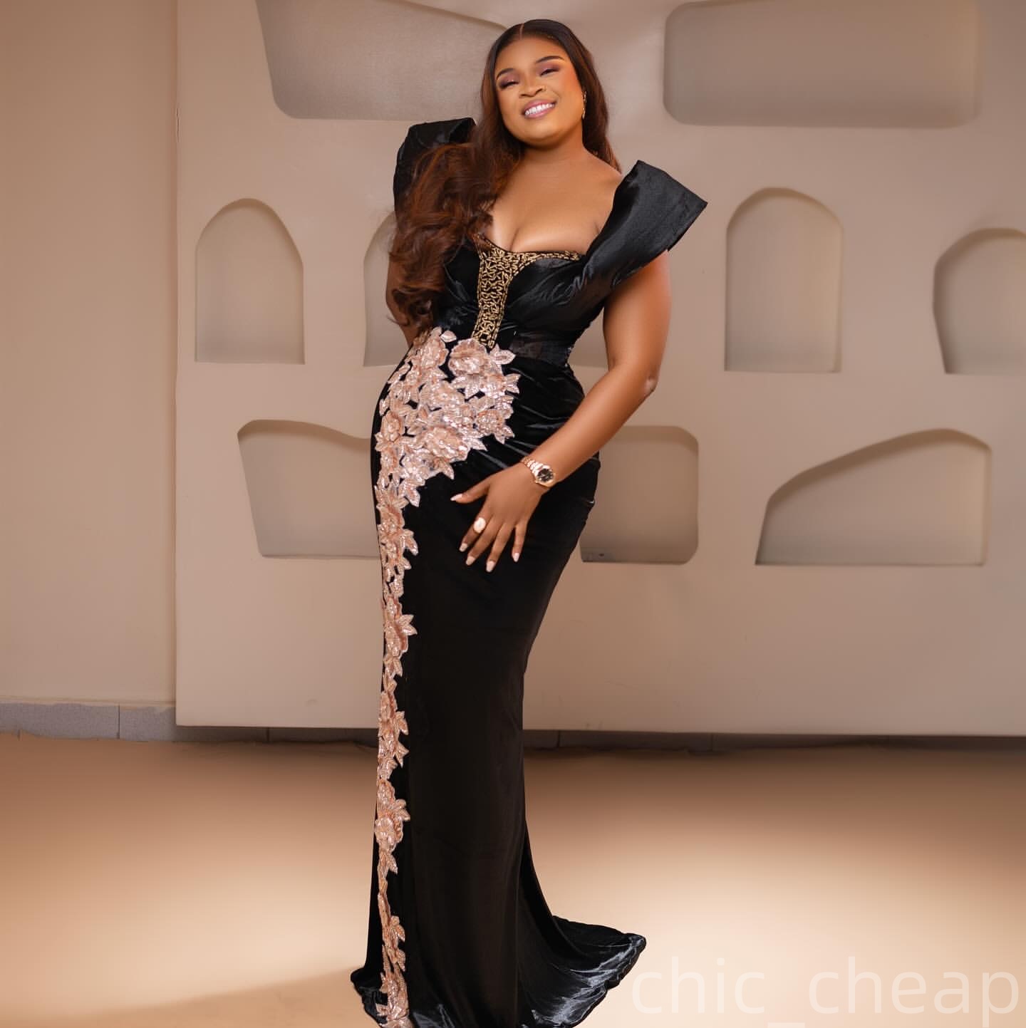 Arabic Mermaid Black Evening Dresses Floral Lace Beaded Satin Sweetheart Prom Formal Party Second Birthday Engagement Gowns Plus Size Dress For Specia