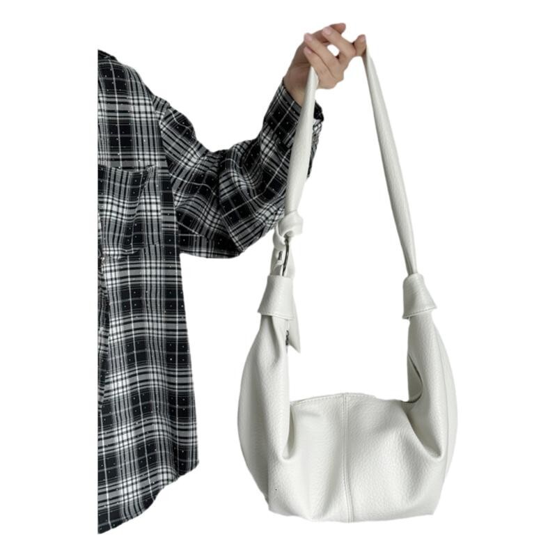 2025 Korean Large Capacity Soft Leather Wrinkled Lazy Style Casual Versatile Single Shoulder Crossbody Dumpling Bag ddmymarket