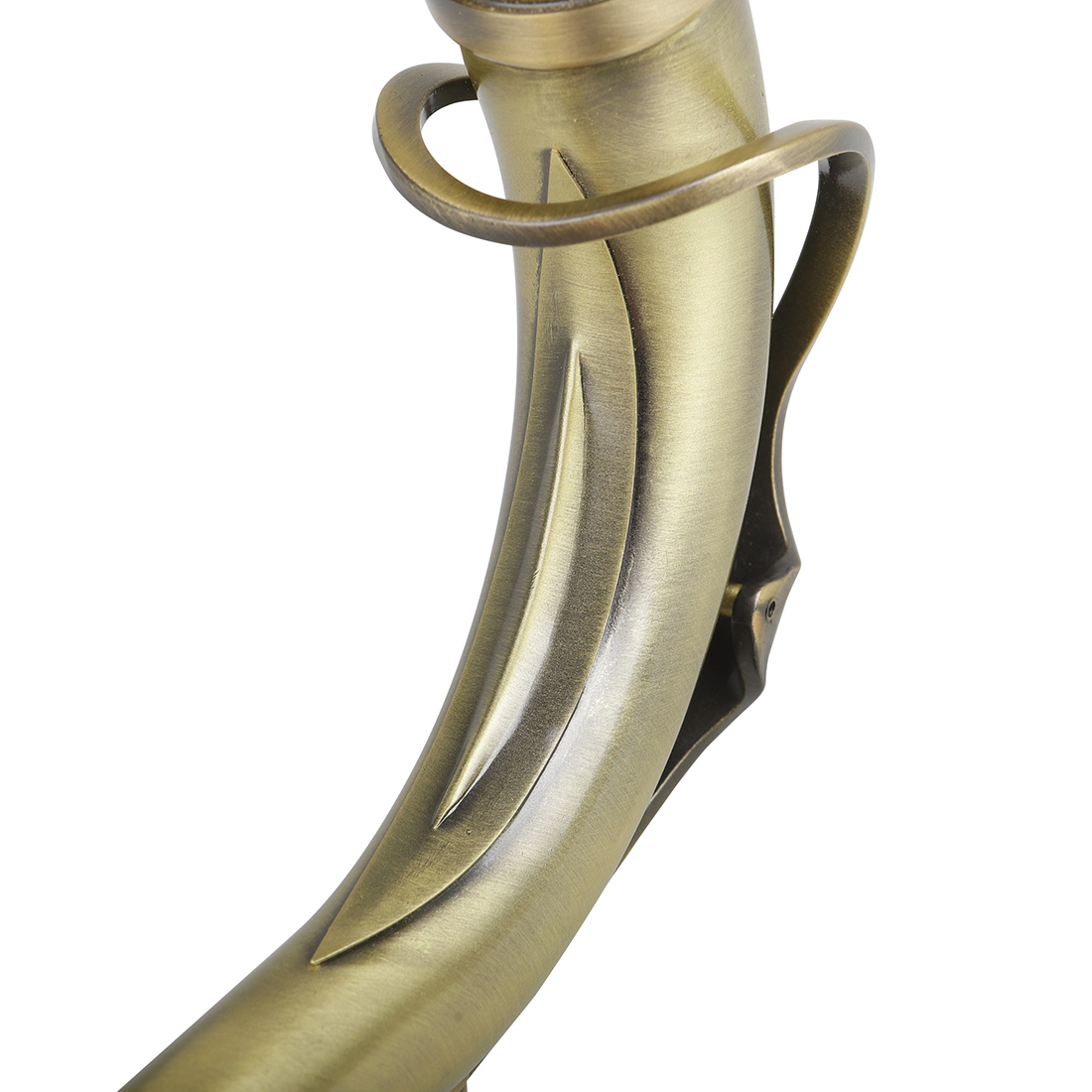 Tenor Low Midrange Baritone Sax Tenon Red Blueness Antique Style Brass Curved Neck for Saxophone Diameter 24.5mm Bronze Color