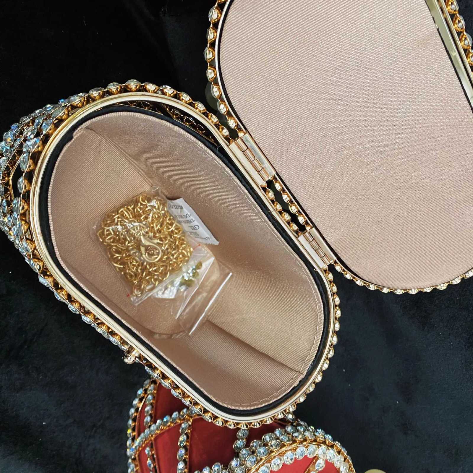 Rhinestone Evening Bag For Women Skeleton Diamond Purse Shiny Handmade Birdcage Vegetable Basket Clutch For Wedding Bag Y250812