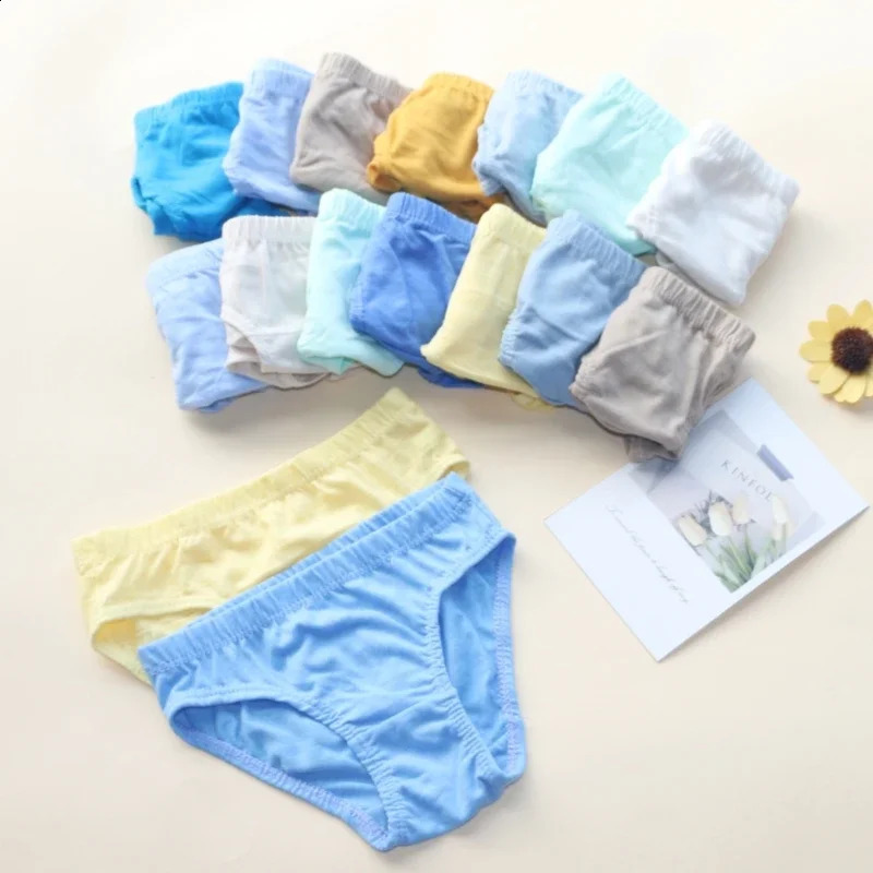 24PC Kids Boys Girls Brief Underwear Underpants Children Cotton Panties Soft Thin Briefs Size100140 250812