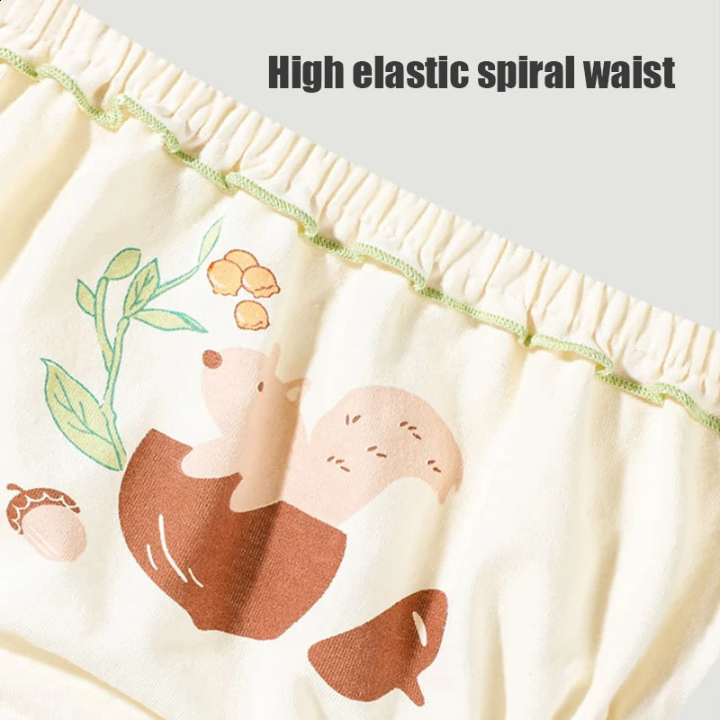 4 Pcs Girls Underwear Soft Cotton Child Cartoon Kids Bread Pants ChildrenS Panties For 250812