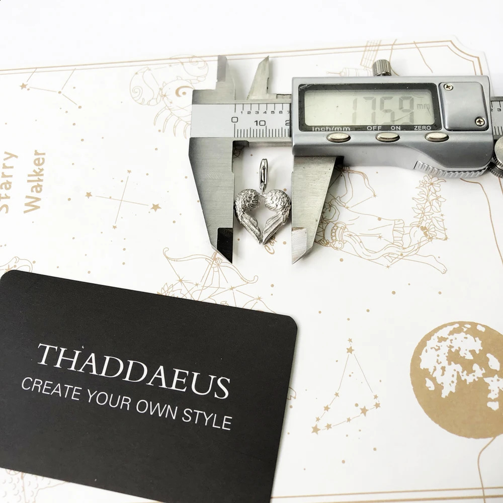 925 Sterling Silver Angel Wings Heart Charm Pendants Fashion Gift For Jewelry Accessories Making Findings 250807